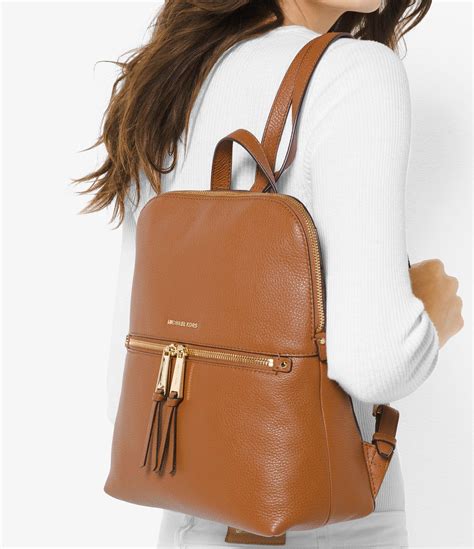 michael kors brown rucksack|michael kors backpack small.